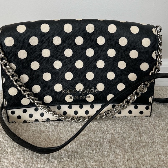 Kate Spade Polka Dot Crossbody Bag in Black and White - Picture 11 of 11